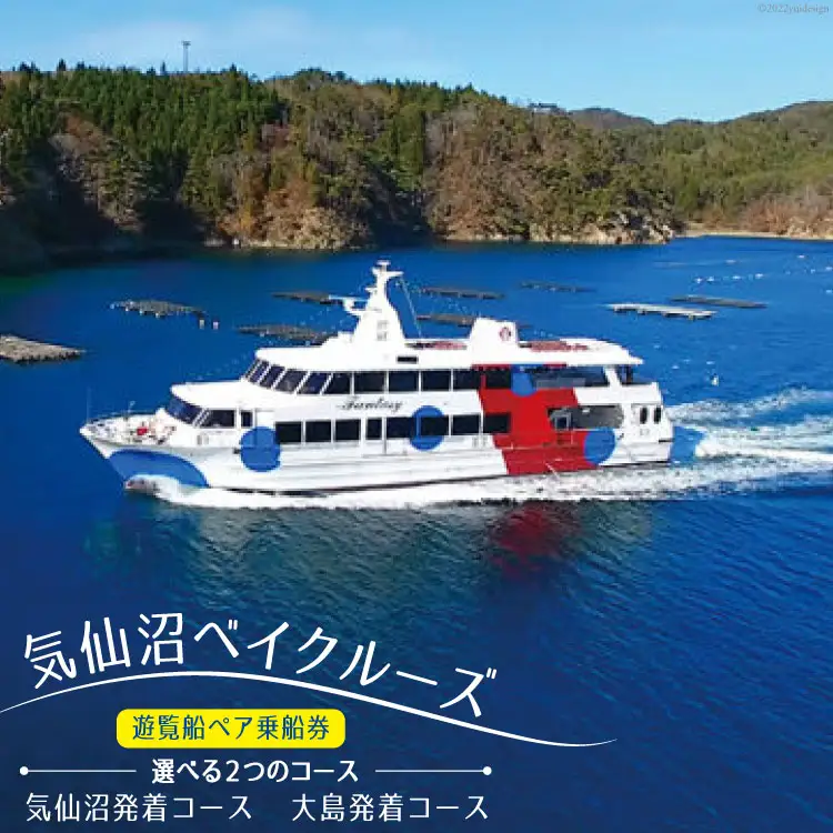 気仙沼ベイクルーズ 遊覧船ペア乗船券 [大島汽船 宮城県 気仙沼市 20563772]