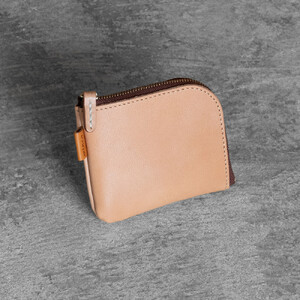 栃木レザー使用｜やわらか本革Lジップミニ財布｜Lzip wallet small 02｜タン｜minca（全7色）
