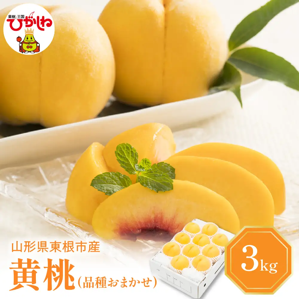 【2026年産先行予約】黄桃(品種おまかせ)3kg 秀品 桃 黄桃