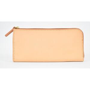 栃木レザー使用｜滑らか本革Lジップ長財布｜Lzip wallet 01｜タン｜minca（全6色）