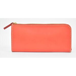 栃木レザー使用｜滑らか本革Lジップ長財布｜Lzip wallet 01｜レッド｜minca（全6色）