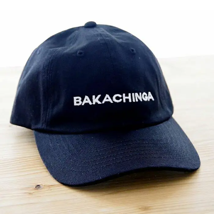 BAKACHINGA キャップ | 福岡県 福岡市 帽子 レディース メンズ ぼうし 野球帽 ベースボールキャップ スポーツキャップ スポーツ おしゃれ ファッショングッズ 福岡 お土産 九州 ギフト プレゼント 贈り物 ロゴキャップ 黒 ブラック 大人 ロゴ コットン