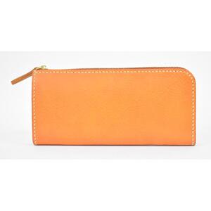 栃木レザー使用｜やわらか本革Lジップ長財布｜Lzip wallet 02｜キャメル｜minca（全7色）