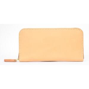栃木レザー使用｜滑らか本革ラウンドファスナー長財布｜Round zip wallet 01｜タン｜minca（全7色）