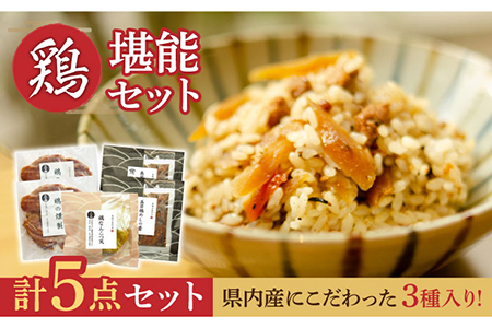 懐かしい味がする県内産鶏製品 五島市/浜口水産[PAI028] 鶏 肉 詰め合わせ セット 天ぷら 炊き込みご飯の素 2合 燻製 惣菜 ギフト