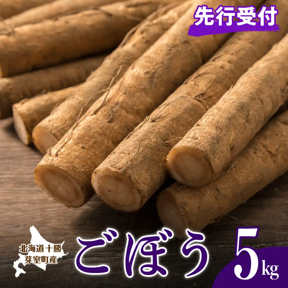 【先行受付】【2026年10月より配送予定】北海道十勝芽室町 愛菜屋のめむろごぼう5kg きんぴら 炊き込みご飯 お取り寄せ 送料無料  野菜 ごぼう ゴボウ  me002-006c 