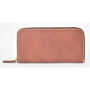栃木レザー使用｜やわらか本革ラウンドジップ長財布｜Round zip wallet 02｜チョコ｜minca（全6色）