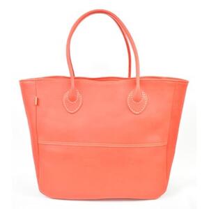 栃木レザー使用｜ソフトな手触り 本革 A4も入る大容量 本革トートバッグ｜Tote bag 03 L｜レッド｜minca（全6色）