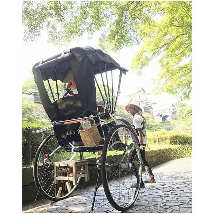 人力車で巡る究極SDGｓ 歴史あふれる金沢観光 60分貸切コース利用券 ☆ふるさと納税プラン☆ 【2名様分乗車チケット】