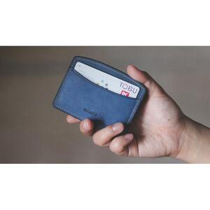 【minca】栃木レザーのヨコ型パスケース 定期入れ パスホルダー02/ブルー　700【雑貨 日用品 人気 おすすめ 】