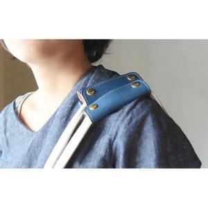 栃木レザー使用｜バッグの本革持ち手カバー 2個セット｜Handle cover｜ブルー｜minca（全7色）