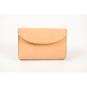 【minca】栃木レザーの三つ折り財布 ミドルサイズ ハンドステッチ滑らかな手触り/Middle wallet 01/タン(生成)　518【雑貨 ファッション 人気 おすすめ 】