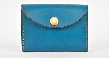 【minca】 栃木レザーのコインケース 小銭入れ カードも入る コンパクト/Coin purse 02/ブルー　475【雑貨 ファッション 人気 おすすめ 】