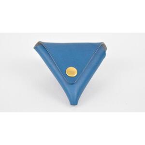 【minca】 栃木レザーの三角コインケース小 小銭入れ コンパクト 小さめ/Coin purse 01/ブルー　469【雑貨 ファッション 人気 おすすめ 】