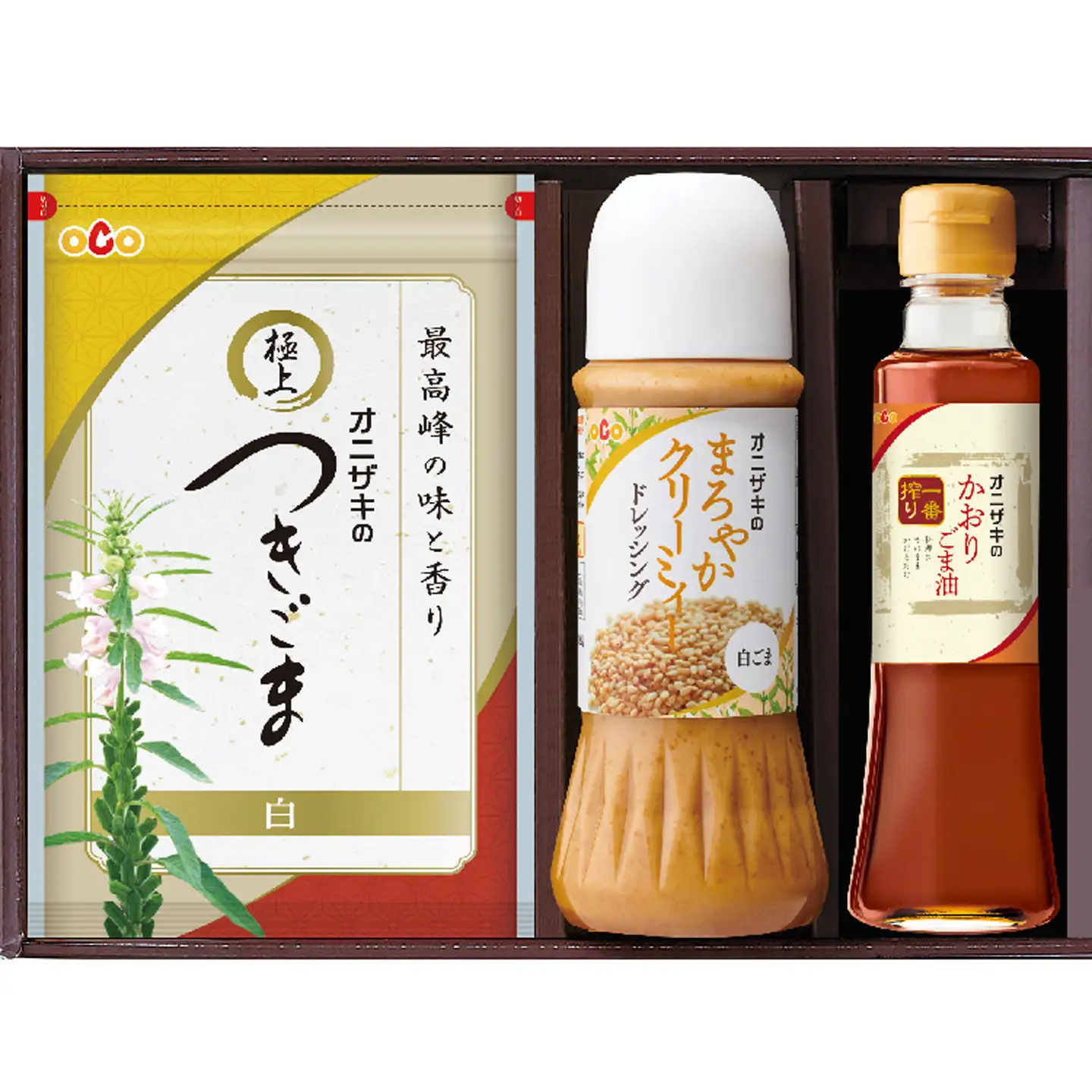オニザキ 健康いちばんセット つきごま まろやかクリーミィー ドレッシング かおりごま油 _b-332