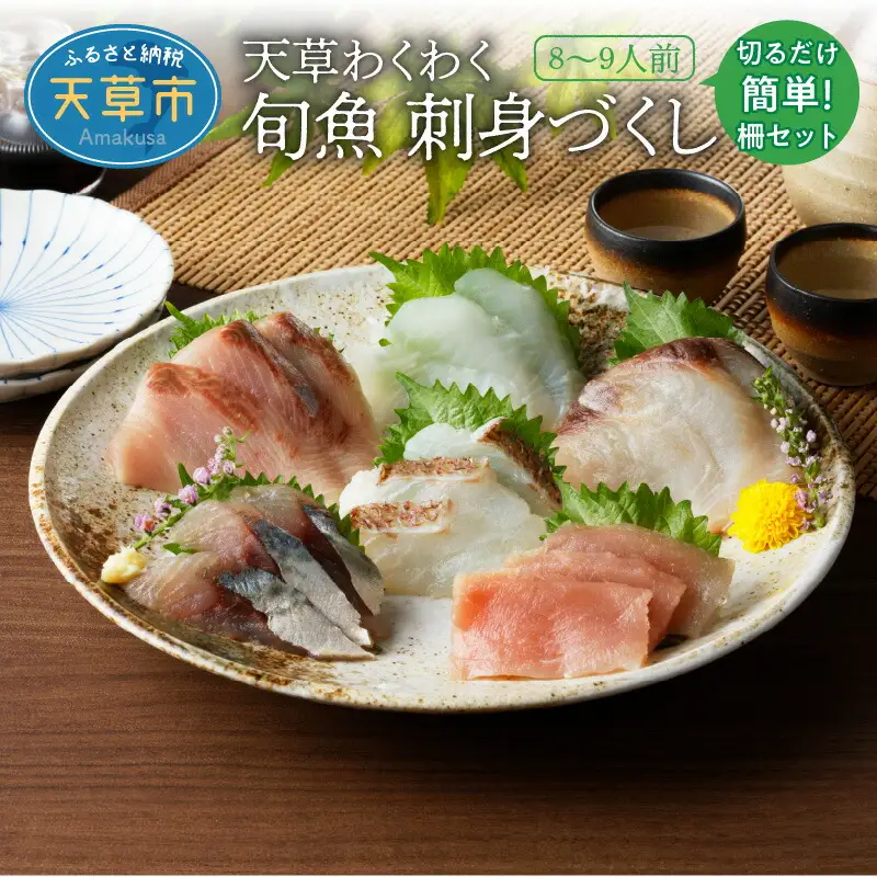 S059-015_天草わくわく旬魚刺身づくし（さく）8～9人前