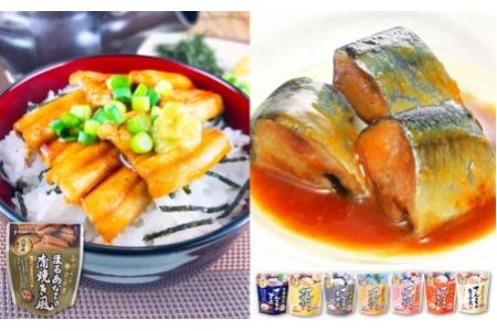 まるあなご蒲焼き風＆さんま煮付けセット B-09075