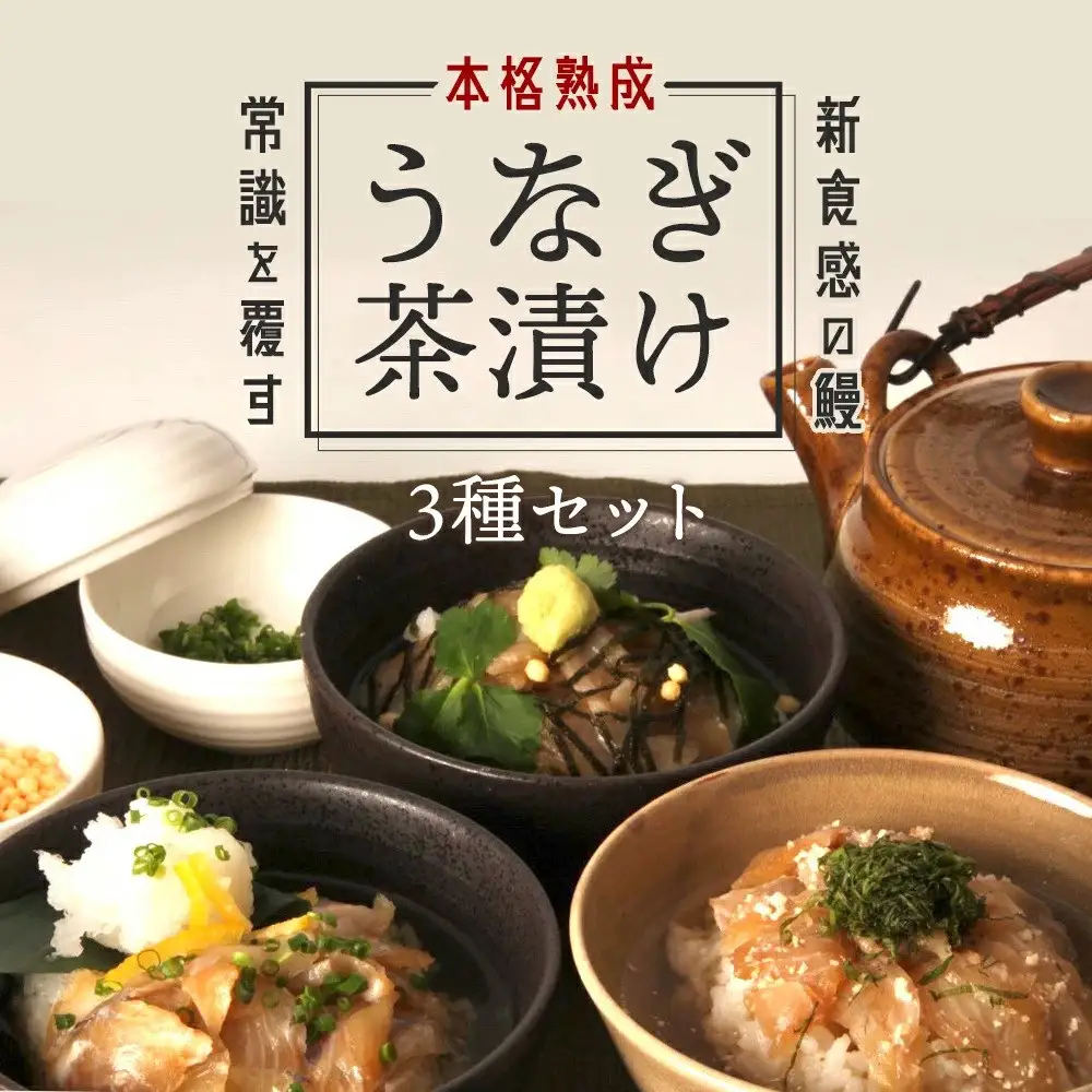 【3食セット】本格こだわり熟成/最高級うなぎ龍鰻茶漬けセット