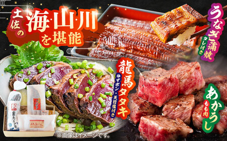【最速発送】「土佐の海 川 山」 鰹たたき うなぎ蒲焼き あかうしセット かつお 鰹 藁焼き カツオ 鰻 うなぎ 赤牛 あか牛 牛肉 【株式会社Dorago】 [ATAM008]　スピード 最短 最速 発送