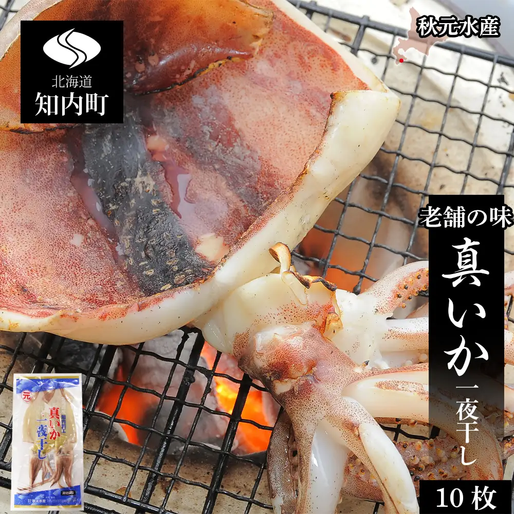 イカ 一夜干し 老舗の味 真いかの一夜干し ２枚入５パックセット＜秋元水産＞