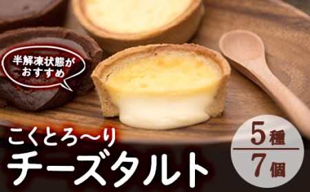こくとろ～り チーズタルト (合計7個・5種) チーズ スイーツ スウィーツ 菓子 焼き菓子 洋菓子 おやつ 詰め合わせ セット 個装 大分県 佐伯市【ER034】【古川製菓】