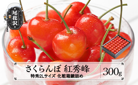 先行予約 さくらんぼ 紅秀峰 特秀2Lサイズ 300g 化粧箱 鏡詰め 2026年産 令和8年産 ns-bst2x300