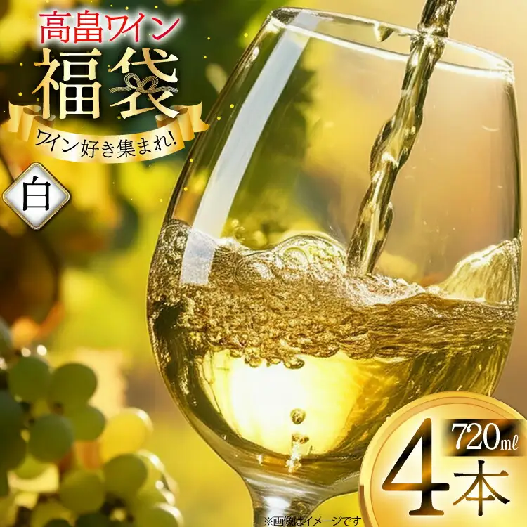 白ワイン 詰め合わせ おまかせ福袋 高畠ワイン 720ml × 4本 [高畠ワイナリー 山形県 高畠町 tk06ays730088]