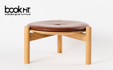 【受注生産】低座スツール（オーク/赤茶）HBW002 スツール 椅子 家具 インテリア