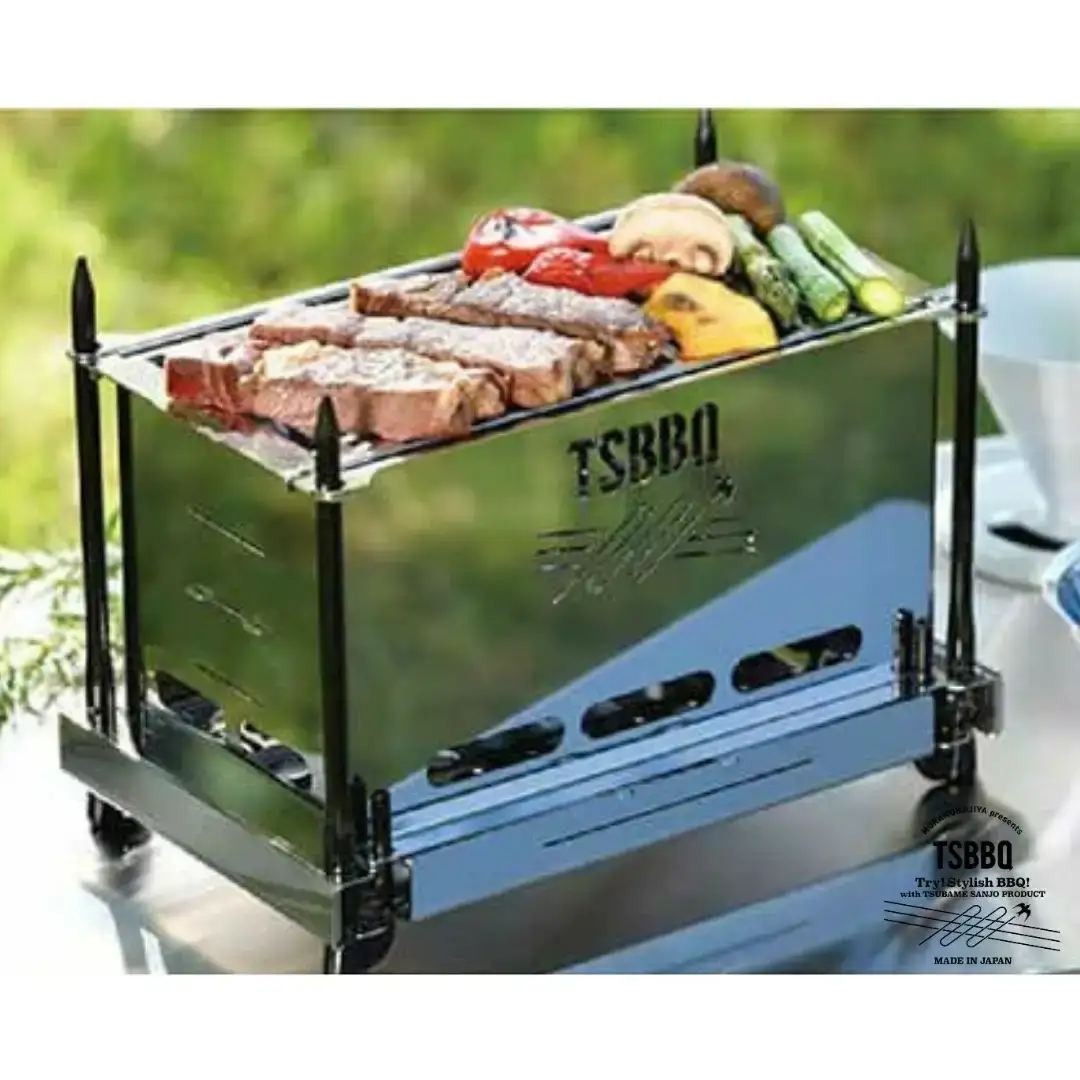 TSBBQ ペグコンロソロ+黒ペグ4本セット 燕三条製 キャンプ用 アウトドア用