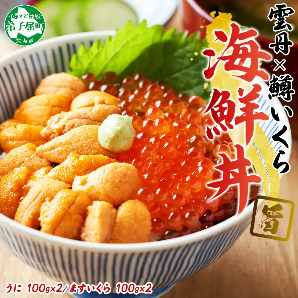 3620. うに チリ産 冷凍 200g 鱒いくら醤油漬け 200g 計400g セット ウニ 雲丹 ますいくら 鱒 イクラ いくら いくら醤油漬け 海鮮 海鮮丼 送料無料 北海道 弟子屈町