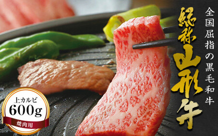 FYN6-170 山形牛【焼肉用】上カルビ（600g） 牛肉 山形県 西川町