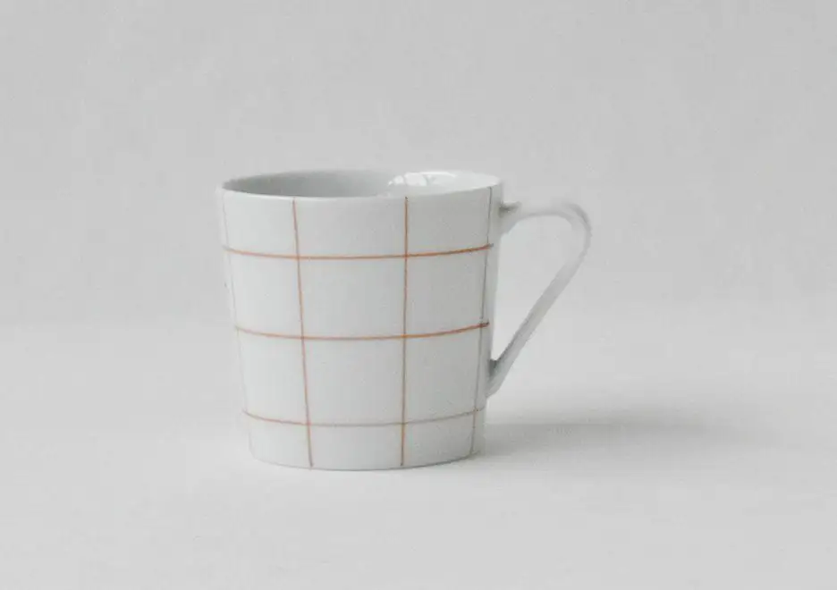 【AB568】【波佐見焼】es mug　チェック RD 【西海陶器】1　19582