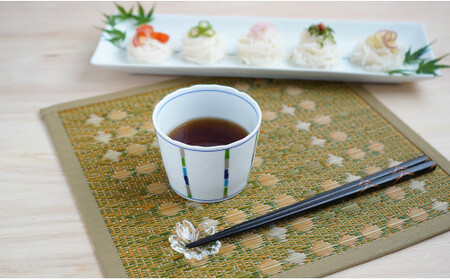 有田焼 irodori ライン そばちょこペア 【よう楽庵・たかす】よう楽庵・たかすオリジナル 器 うつわ そばちょこ 猪口 スープ コーヒー プレゼント ギフト A28-20