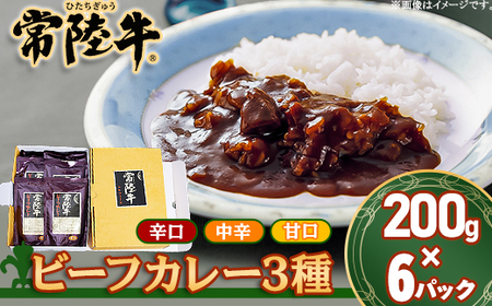 ビーフカレー 200g×6パック 茨城県産 黒毛和牛  常陸牛【トキワフーズ】206