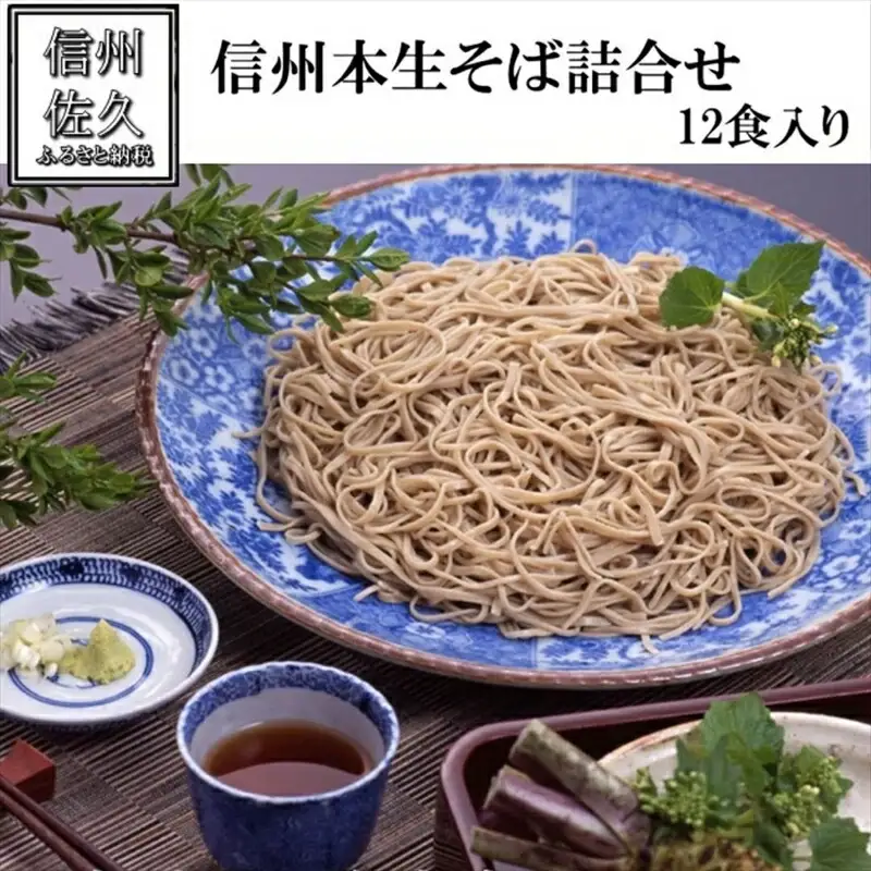信州本生そば12食セット ／つゆ付き  (沖縄・離島配送不可)  そば