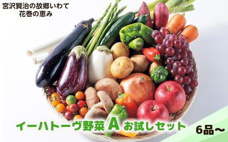 イーハトーヴ野菜A お試しセット 6品～【029】
