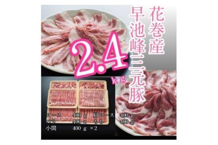 早池峰三元豚　２．４ｋｇセット 【374】