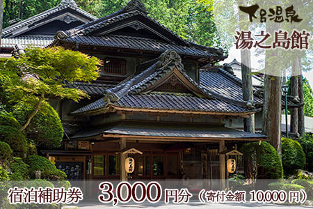 下呂温泉 【湯之島館】宿泊補助券(3,000円分）【a007-2】