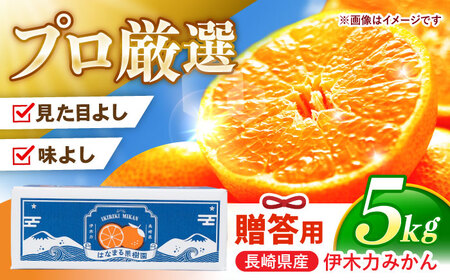 ※【2026年11月下旬より順次発送／先行予約】伊木力みかん「はなまるみかん」(贈答用) 5kg / 伊木力みかん みかん 蜜柑 ミカン 柑橘 果物 フルーツ / 諫早市 / 株式会社山野果樹園 [AHCF003]