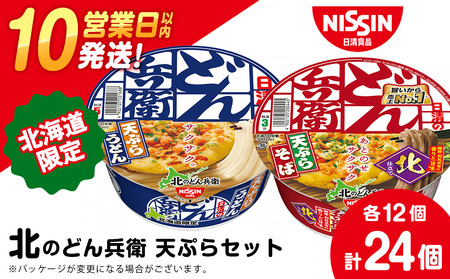 日清 北のどん兵衛 天ぷらセット＜うどん・そば＞各1箱・合計2箱