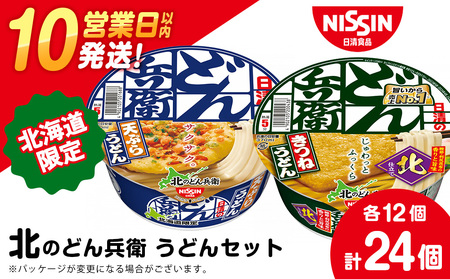 日清 北のどん兵衛 うどんセット＜天ぷら・きつね＞各1箱・合計2箱