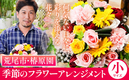 「椿原園」の 季節のフラワーアレンジメント 小サイズ 荒尾市 花 フラワーアレンジ アレンジメント 生花 《60日以内に出荷予定(土日祝除く)》おすすめ花 花の贈り物 花のギフト フローリストがつくる花ギフト 