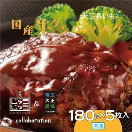 国産牛タンハンバーグ(大正長いも入)180g×5枚入_肉 ハンバーグ 牛肉 _【配送不可地域：離島】【1306794】