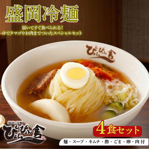盛岡冷麺 ぴょんぴょん舎 トッピング付き 4食 スペシャルセット 冷麺 r03201800203