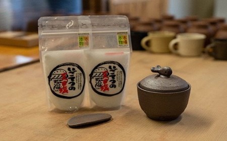 クジラ の 塩壷 と 塩さじ セット （いごてつの 天日塩 2袋付き）［1494］
