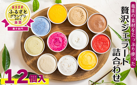 奄美の素材をたっぷり使った贅沢ジェラート詰合わせ　12個入 アイス あいす カップアイス 果物アイス  