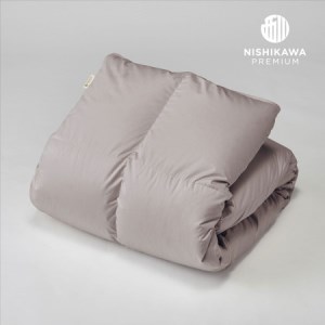 【nishikawa/西川】羽毛ふとん/ジーリンホワイトグースダウン90％ シングル 配色グレー【P264W】 羽毛布団 ふとん | 西川