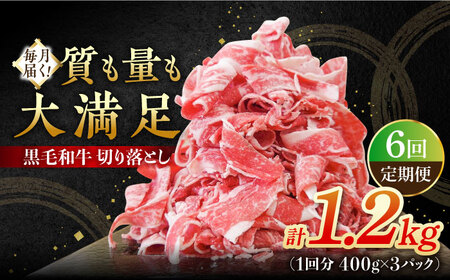 【6回定期便】 黒毛和牛 切り落とし 1.2kg / 肉切り落とし [IAX018]
