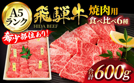 飛騨牛 焼肉用  6種飛騨牛食べ比べ【マルゴー】[MBE041]