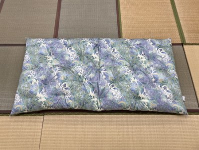 極上もめん綿入り敷布団 みやび柄 1枚 (青)【CW97W】